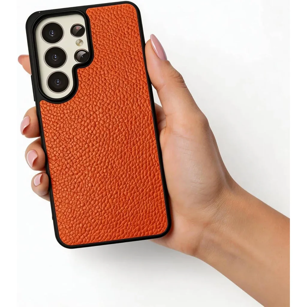 CROWNYX Leather Case for Samsung Galaxy S25 Ultra, MagSafe, Shockproof, Orange | SAMS25UL-MGSF-RGL-ORG - Image 6