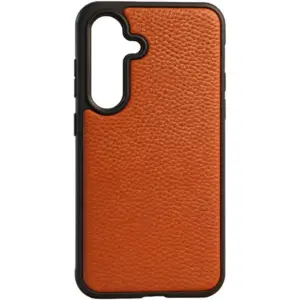 CROWNYX Regal Leather MagSafe Case for Samsung Galaxy S26, Shockproof, Orange | SAMS26-MGSF-RGL-ORG