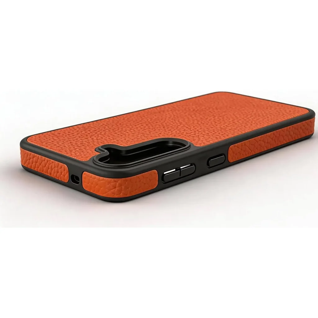 CROWNYX Regal Leather MagSafe Case for Samsung Galaxy S26, Shockproof, Orange | SAMS26-MGSF-RGL-ORG - Image 2
