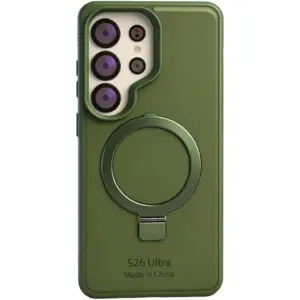 CROWNYX Aegis GripStand Pro Case for Samsung Galaxy S26 Ultra, MagSafe, Shockproof, Green | SAMS26UL-MGSF-AGSP-GRN