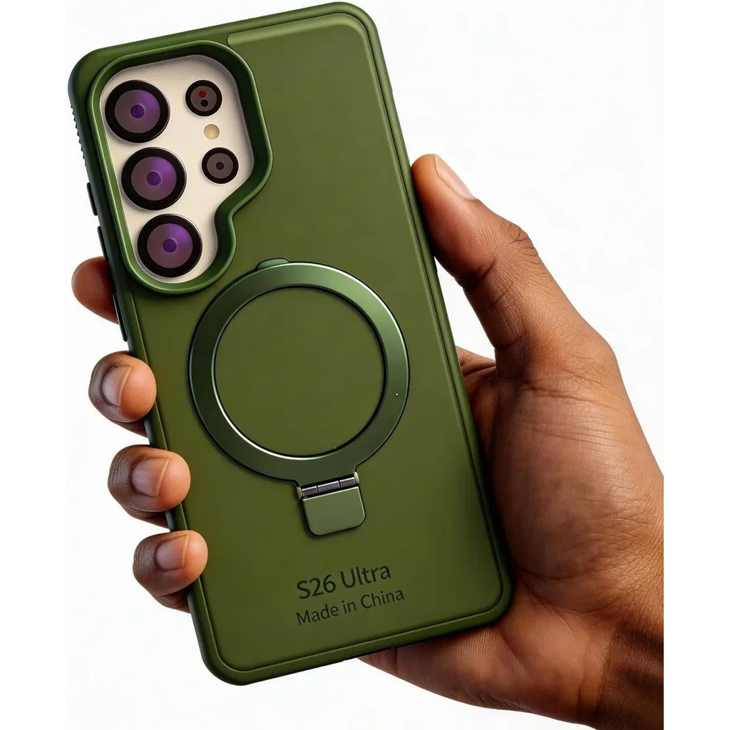 CROWNYX Aegis GripStand Pro Case for Samsung Galaxy S26 Ultra, MagSafe, Shockproof, Green | SAMS26UL-MGSF-AGSP-GRN - Image 5