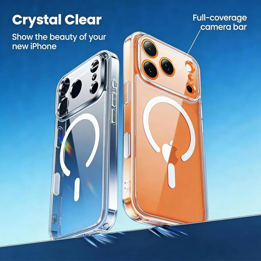 CROWNYX Hybrid PureClear iPhone 17 Pro Max Case, Magsafe, Military-Grade Drop, Anti-Scratch & Fingerprint Resistant, Clear | IP17PM-MGSF-PC - Image 4