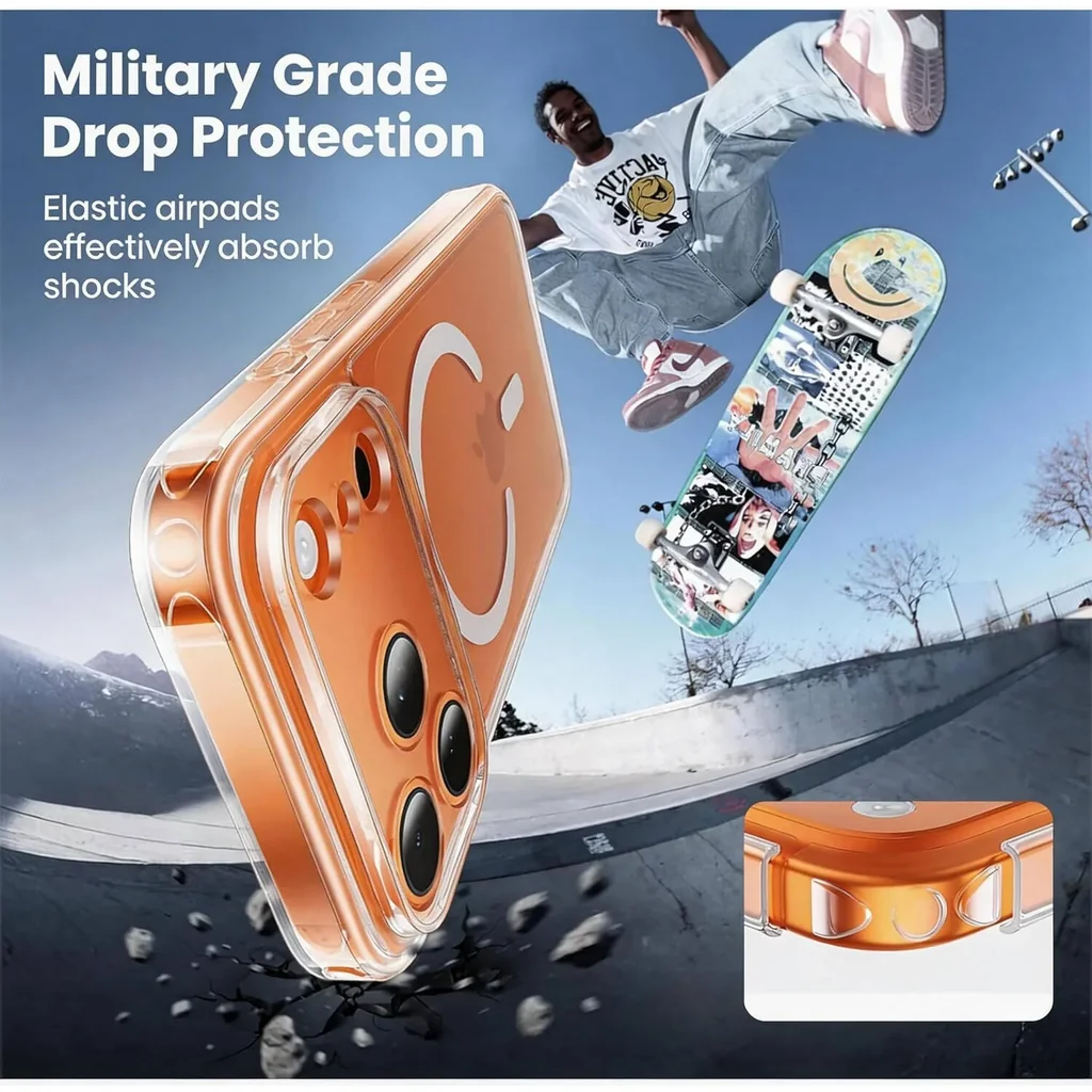CROWNYX Hybrid PureClear iPhone 17 Pro Max Case, Magsafe, Military-Grade Drop, Anti-Scratch & Fingerprint Resistant, Clear | IP17PM-MGSF-PC - Image 8