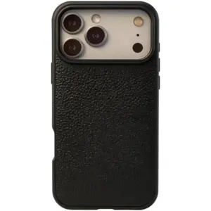 CROWNYX Regal Leather iPhone 17 Pro Max Case, MagSafe, Slim, Shockproof, Anti-Slip, Camera Protection, Black | IP17PM-MGSF-RGL-BLK