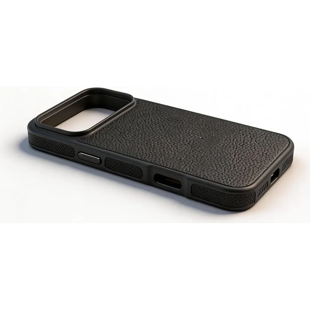 CROWNYX Regal Leather iPhone 17 Pro Max Case, MagSafe, Slim, Shockproof, Anti-Slip, Camera Protection, Black | IP17PM-MGSF-RGL-BLK - Image 3