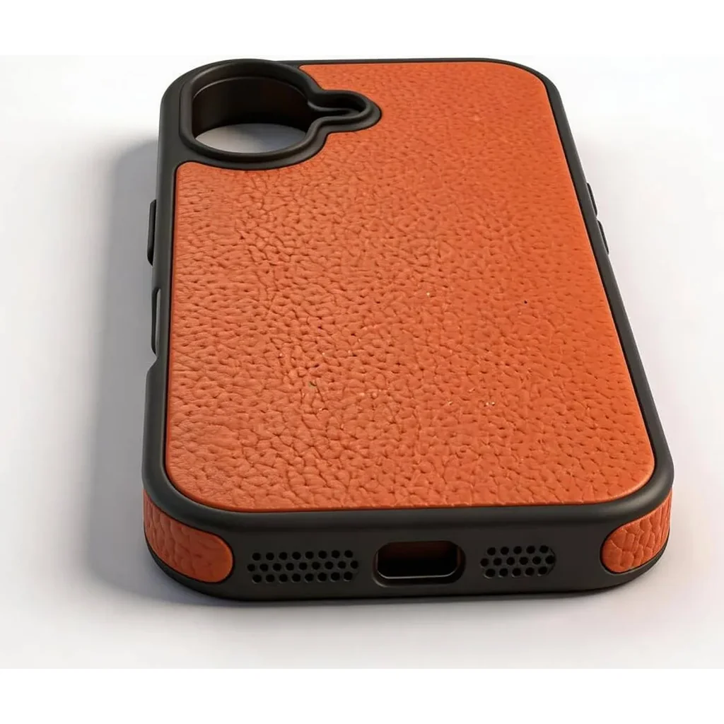 CROWNYX Leather iPhone 17, MagSafe, Slim, Shockproof, Anti-Slip, Camera Protection, Orange | IP17-MGSF-RGL-ORG - Image 7
