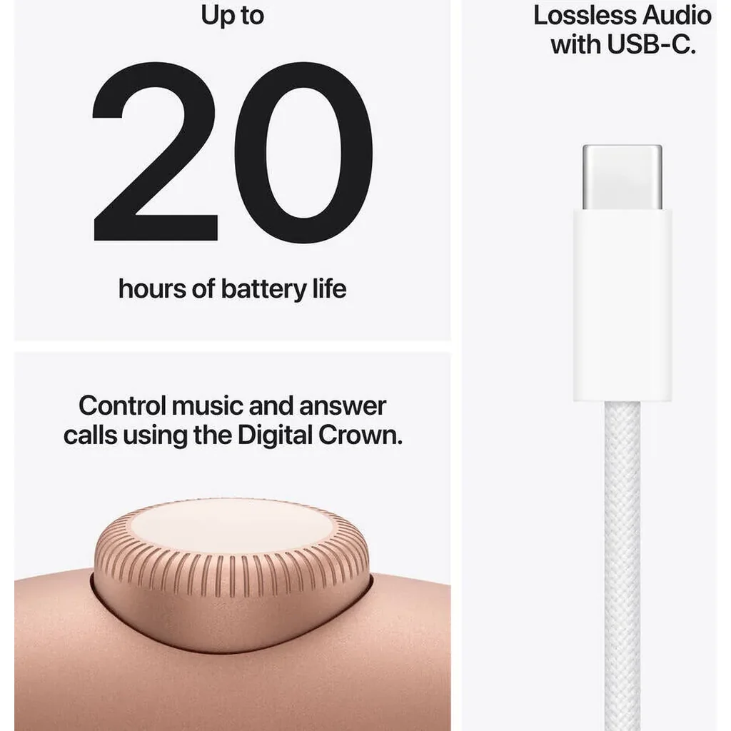 Apple AirPods Max 2 Wireless Over-Ear Headphones, Active Noise Cancellation, Spatial Audio, H2 Chip, Bluetooth 5.3, Orange | MHWN4AM/A - Image 4