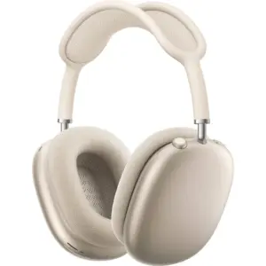 Apple AirPods Max 2 Wireless Over-Ear Headphones, Active Noise Cancellation, Spatial Audio, H2 Chip, Bluetooth 5.3, Starlight | MHWL4AM/A