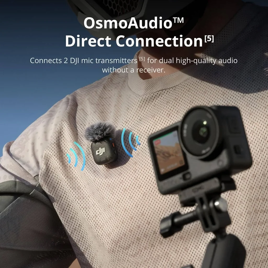 DJI Osmo Action 6 Essential Comb, 8K Action Camera, 1/1.1" Sensor, f/2.0-f/4.0 Aperture, 4H Battery, Cold-Resistant, Black | Osmo Action 6 Essential Combo - Image 10