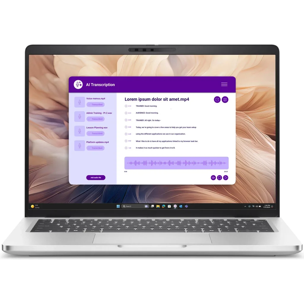 Dell Pro 14 Plus PB14250 Laptop, 14" FHD+ IPS 60Hz Touch Display, Intel Core Ultra 7 268V vPro, 32GB RAM, 512GB SSD, Integrated Intel Graphics, English US Keyboard, Win11Pro, Silver | PB14250