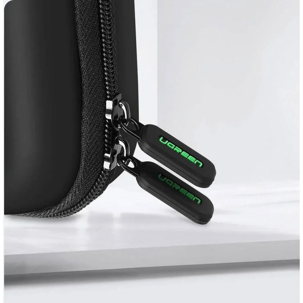 UGREEN External Hard Drive Case Bag, Shock Resistant, Electronic Accessories Organizer, Splashproof, High-quality Storage For 2.5" Inch HDD/SSD, EVA Material, Small Size, Black | 40707 - Image 5
