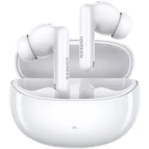 UGREEN HiTune T3 Pro True Wireless Earbuds, Active Noise Cancellation, Up to 30dB, AI Clear Call Dual Mic System, 10mm Driver Deep Bass, IPX5 Water Resistant, 30 Hour Battery Life, White | 35725
