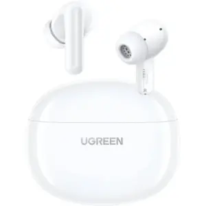 UGREEN HiTune P3 Wireless Earbuds, Active Noise Cancellation & ENC AI Clear Calls, 28H Battery Life, 12mm Driver Deep Bass, IPX5 Water Resistant, In-Ear Headphones, White | 45110