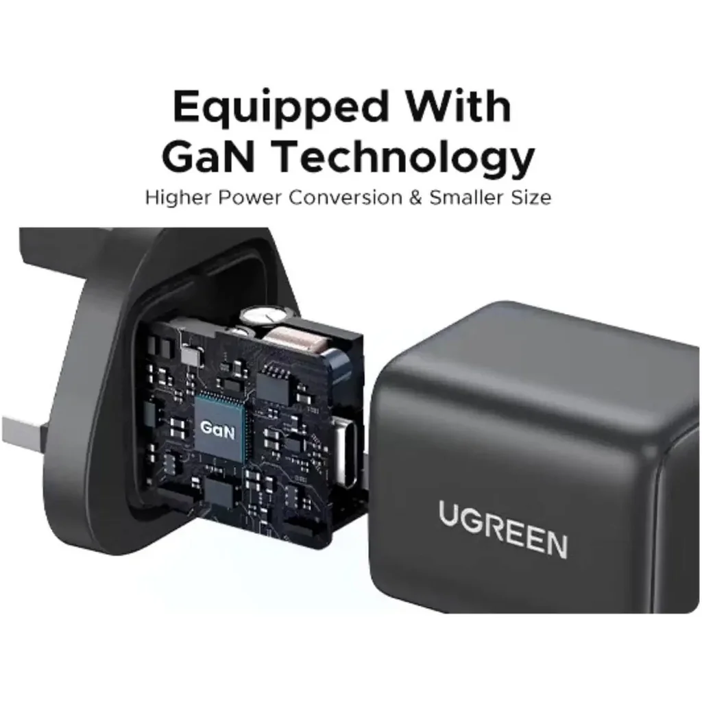 UGREEN 20W USB-C GaN Wall Charger, PD 3.0 & QC 4.0+ Fast Charging, Compact Travel Adapter, Universal Compatibility, Safe & Stable Charging Protection, UK Plug, Gray | 55529 - Image 2