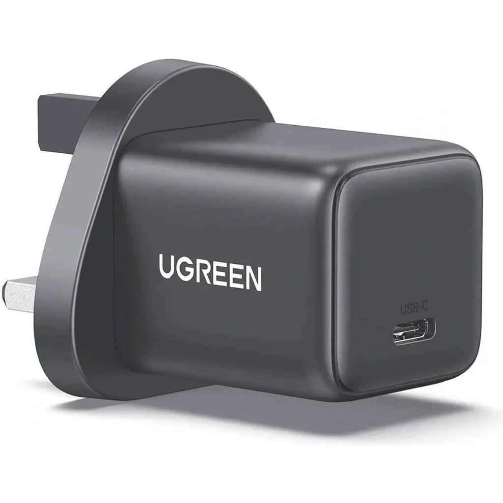 UGREEN 30W USB-C GaN Wall Charger, PD 3.0 & QC 4.0+ Fast Charging, Compact Travel Adapter, Universal Compatibility, Safe & Stable Charging Protection, UK Plug, Gray | 55532 - Image 2