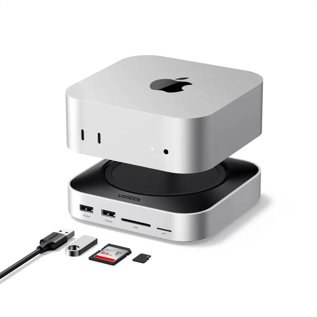 UGREEN USB C Docking Station with Built-in M.2 SSD Enclosure, 11 Ports, 10Gbps High-Speed Transfer, HDMI Output and Card Reader for Laptop Expansion | 65487