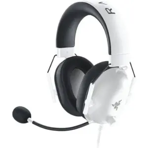 Razer BlackShark V2 X Wired Esports Gaming Headset, 7.1 Surround Sound, 50mm Drivers, Noise Cancelling Mic, Hybrid Memory Foam Cushions Comfort, Special White Edition | RZ04-03241700-R3M1