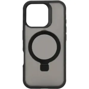 CROWNYX Aegis GripStand Pro Case for iPhone 16 Pro Max, Compatible with MagSafe, Shockproof, Slim Hybrid TPU Cover with Kickstand & Grip Ring, Black | IP16PM-MGSF-AGSP-BLK
