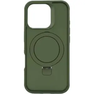 CROWNYX Aegis GripStand Pro Case for iPhone 16 Pro Max, Compatible with MagSafe, Shockproof, Slim Hybrid TPU Cover with Kickstand & Grip Ring, Green | IP16PM-MGSF-AGSP-GRN