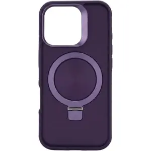 CROWNYX Aegis GripStand Pro Case for iPhone 16 Pro Max, Compatible with MagSafe, Shockproof, Slim Hybrid TPU Cover with Kickstand & Grip Ring, Purple | IP16PM-MGSF-AGSP-PUR