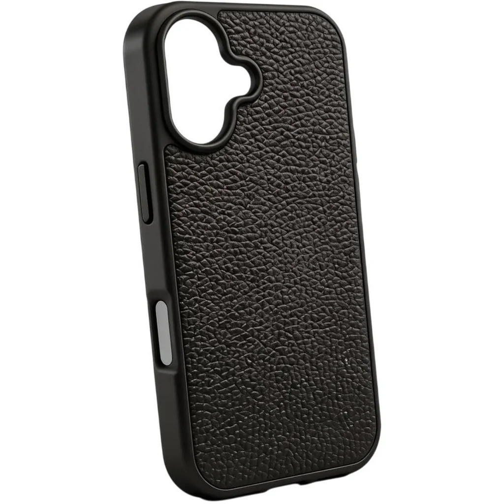 CROWNYX Regal Leather Case for Iphone 16, MagSafe Compatible, Anti-Slip Grip, Shockproof, Raised Camera Protection, Black | IP16-MGSF-RGL-BLK - Image 2
