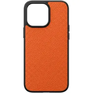 CROWNYX Regal Leather Case for Iphone 16 Pro Max, MagSafe Compatible, Anti-Slip Grip, Shockproof, Raised Camera Protection, Orange | IP16PM-MGSF-RGL-ORG