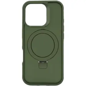 CROWNYX Aegis GripStand Pro Case for iPhone 14 Pro Max, Compatible with MagSafe, Shockproof, Slim Hybrid TPU Cover with Kickstand & Grip Ring, Green | IP14PM-MGSF-AGSP-GRN