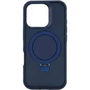 CROWNYX Aegis GripStand Pro Case for iPhone 16 Pro, Compatible with MagSafe, Shockproof, Slim Hybrid TPU Cover with Kickstand & Grip Ring, Blue | IP16P-MGSF-AGSP-BLU