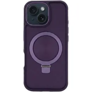 CROWNYX Aegis GripStand Pro Case for iPhone 14 Plus or 15 Plus, Compatible with MagSafe, Shockproof, Slim Hybrid TPU Cover with Kickstand & Grip Ring, Purple | IP1415PL-MGSF-AGSP-PUR