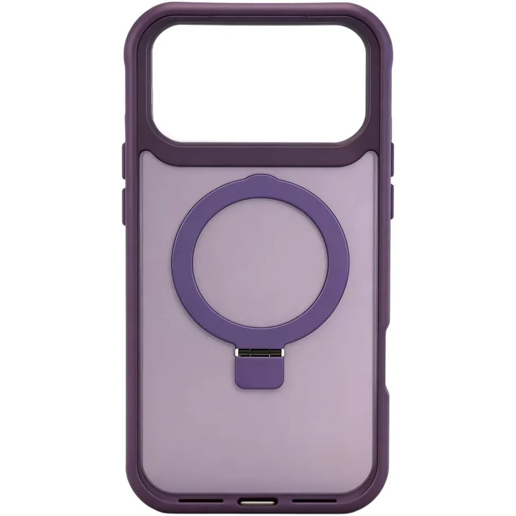 CROWNYX Aegis GripStand Pro Case for iPhone 17 Pro Max, Compatible with MagSafe, Shockproof, Slim Hybrid TPU Cover with Kickstand & Grip Ring, Purple | IP17PM-MGSF-AGSP-PUR - Image 2