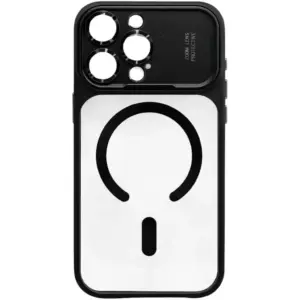 CROWNYX Fresh Aura Case for iPhone 15 Pro, Magsafe Compatible, Camera Control Cover, Military-Grade Drop Protection,TPU Case, Scretch Resistant, Black | IP15P-MGSF-FA-BLK