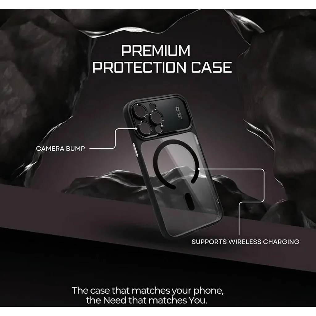 CROWNYX Fresh Aura Case for iPhone 15 Pro, Magsafe Compatible, Camera Control Cover, Military-Grade Drop Protection,TPU Case, Scretch Resistant, Blue | IP15P-MGSF-FA-DB - Image 3