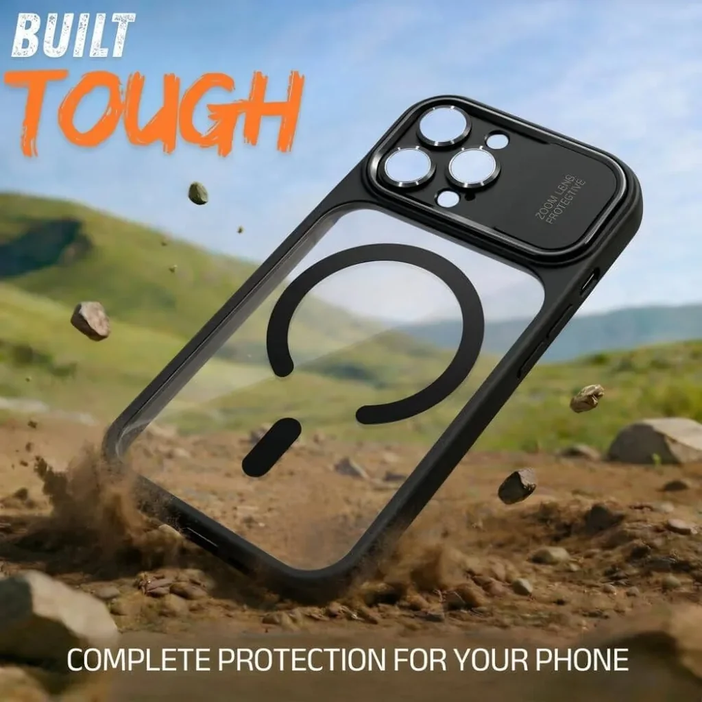 CROWNYX Fresh Aura Case for iPhone 15 Pro Max, Magsafe Compatible, Camera Control Cover, Military-Grade Drop Protection,TPU Case, Scretch Resistant, Black | IP15PM-MGSF-FA-BLK - Image 3