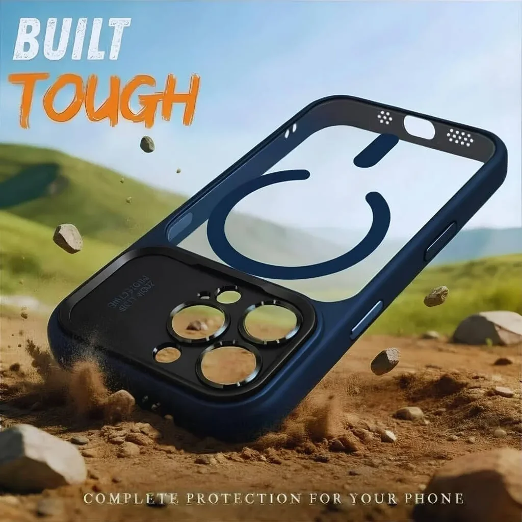 CROWNYX Fresh Aura Case for iPhone 15 Pro Max, Magsafe Compatible, Camera Control Cover, Military-Grade Drop Protection,TPU Case, Scretch Resistant, Blue | IP15PM-MGSF-FA-DB - Image 4