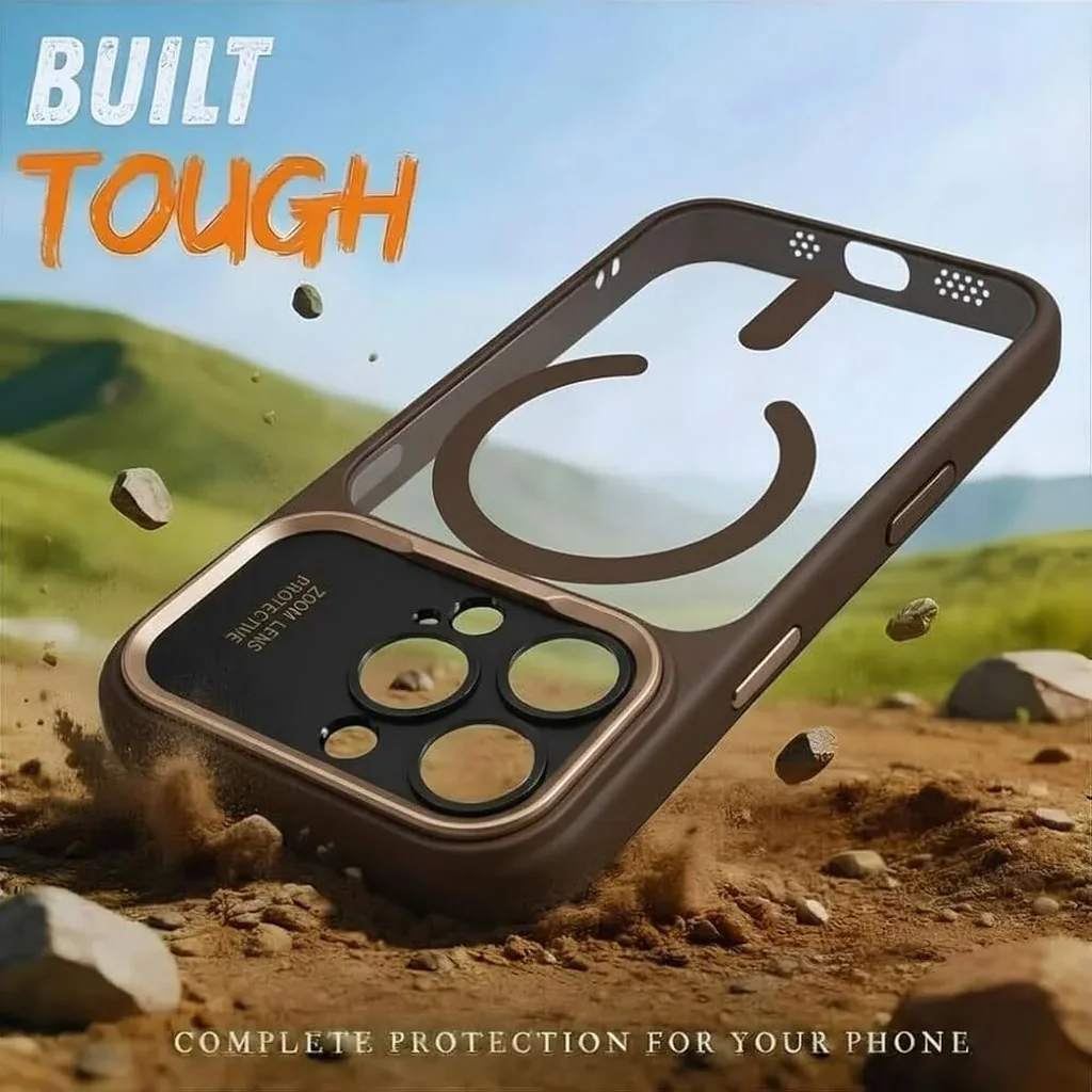 CROWNYX Fresh Aura Case for iPhone 15 Pro Max, Magsafe Compatible, Camera Control Cover, Military-Grade Drop Protection,TPU Case, Scretch Resistant, Gold | IP15PM-MGSF-FA-GLD - Image 4