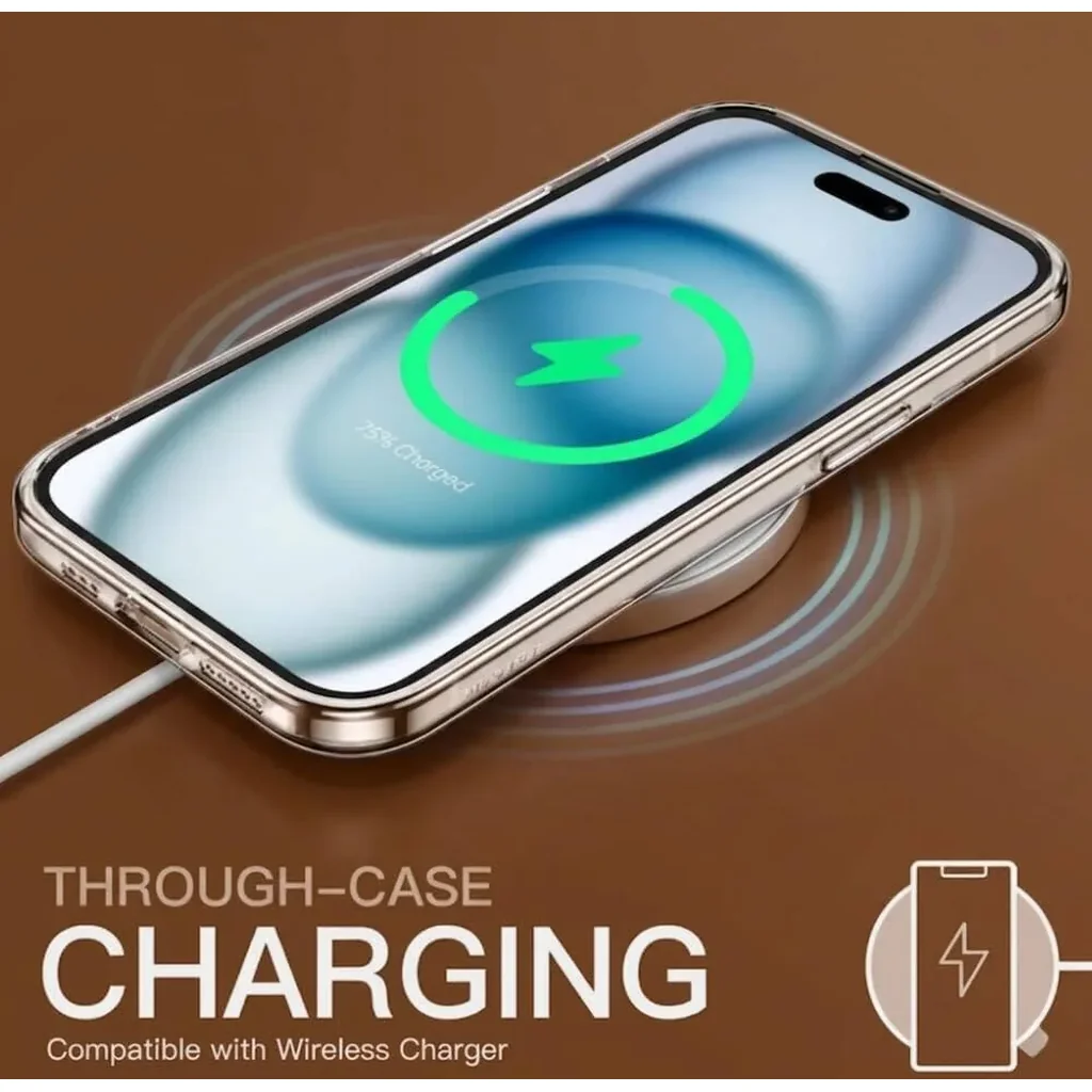 CROWNYX Hybrid PureClear Case for iPhone 14 Plus or 15 Plus, Magsafe Compatible, Military-Grade Drop Protection, Anti Scratch, Fingerprint Free, Clear | IP14PLS15PLS-MGSF-PC - Image 3