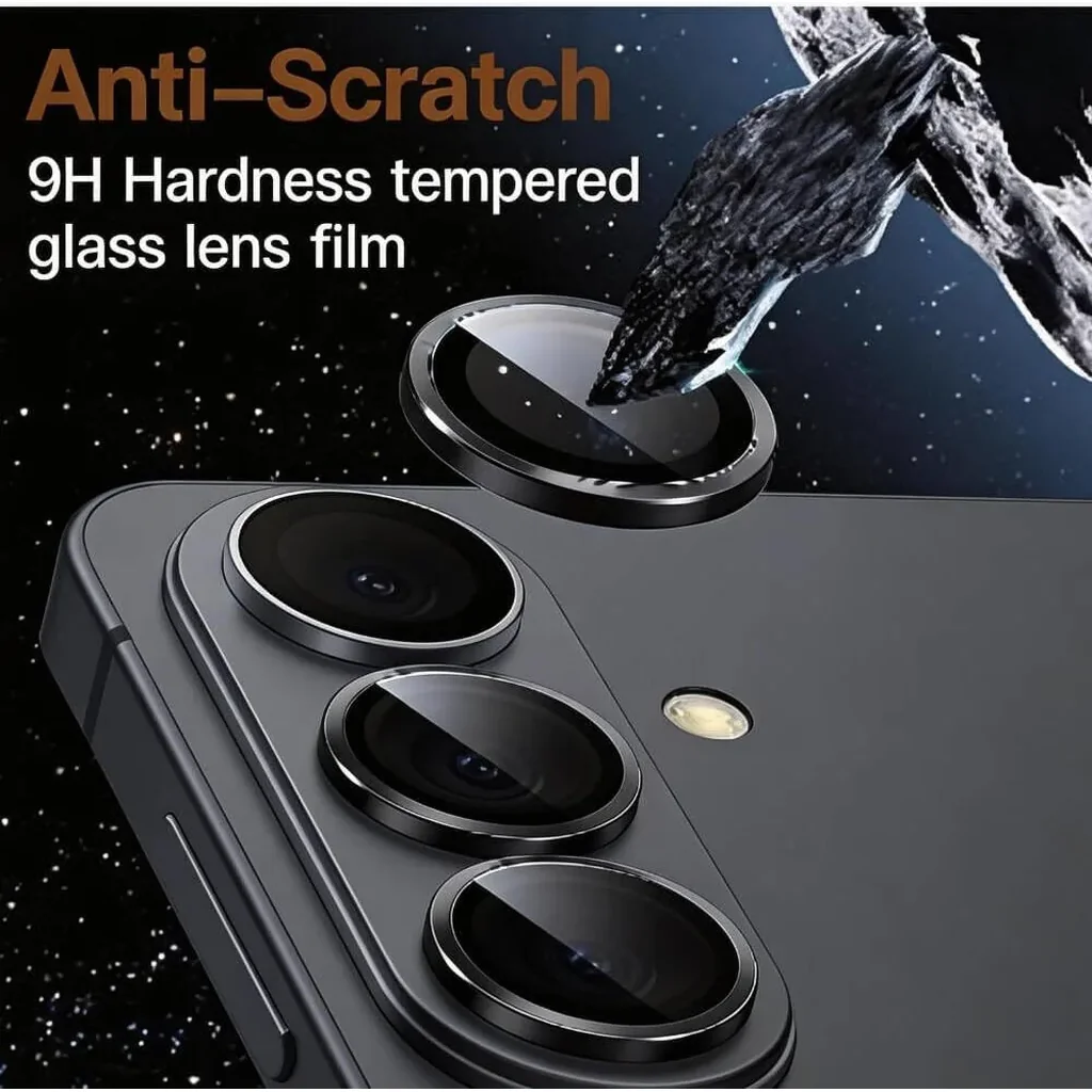 CROWNYX Camera 3D Individual Lens Protector for Samsung S25, 9H Tempered Glass, Anti Scratch, Anti-Oil, Anti-Shock, Dirt Resistance, Bubble Free, Pack of 1 | SAM-S25-3DINDVL-CLP - Image 2
