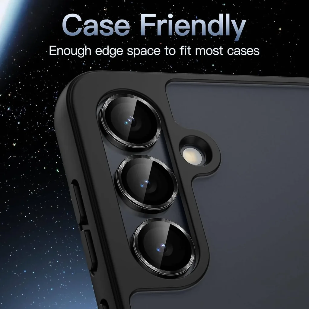 CROWNYX Camera 3D Individual Lens Protector for Samsung S25, 9H Tempered Glass, Anti Scratch, Anti-Oil, Anti-Shock, Dirt Resistance, Bubble Free, Pack of 1 | SAM-S25-3DINDVL-CLP - Image 4