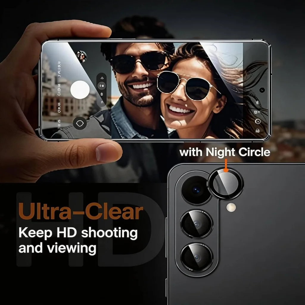 CROWNYX Camera 3D Individual Lens Protector for Samsung S25, 9H Tempered Glass, Anti Scratch, Anti-Oil, Anti-Shock, Dirt Resistance, Bubble Free, Pack of 1 | SAM-S25-3DINDVL-CLP - Image 5