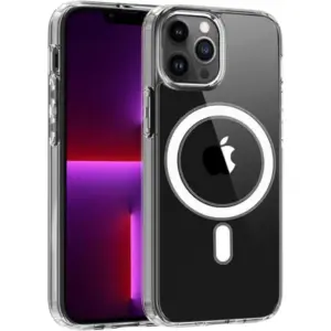 CROWNYX Hybrid PureClear Case for iPhone 16 Pro Max, Magsafe Compatible, Military-Grade Drop Protection, Anti Scratch, Fingerprint Free, Clear | IP16PM-MGSF-PC