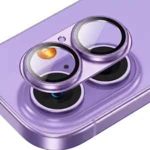 CROWNYX Prime Sheild Camera Lens Protector for iPhone 17, Full Aluminum Alloy Frame Cover, Militrary Grade Protection, 9H Tempered Glass, Anti Scratch, Purple | IP17-PS-CLP-PUR