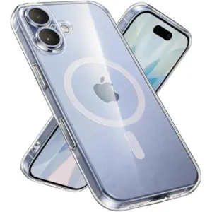 CROWNYX Hybrid PureClear Case for iPhone 16 Plus, Magsafe Compatible, Military-Grade Drop Protection, Anti Scratch, Fingerprint Free, Clear | IP16PL-MGSF-PC