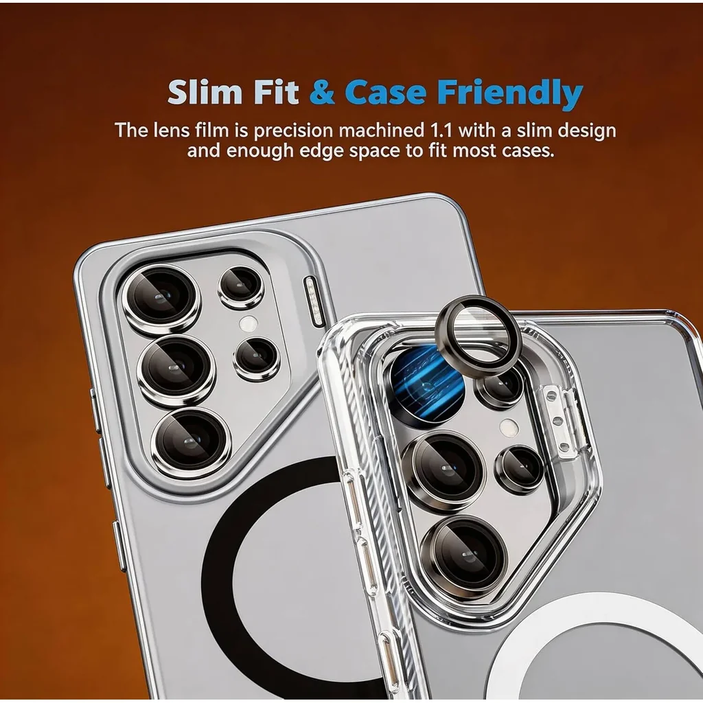 CROWNYX Camera 3D Individual Lens Protector for Samsung S26 Ultra, 9H Tempered Glass, Anti Scratch, Anti-Oil, Anti-Shock, Dirt Resistance, Bubble Free, Pack of 1 | SAM-S26ULT-3DINDVL-CLP - Image 3