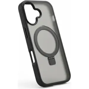 CROWNYX Aegis GripStand Pro Case for iPhone 17, Compatible with MagSafe, Shockproof, Slim Hybrid TPU Cover with Kickstand & Grip Ring, Black | IP17-MGSF-AGSP-BLK