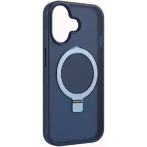 CROWNYX Aegis GripStand Pro Case for iPhone 17, Compatible with MagSafe, Shockproof, Slim Hybrid TPU Cover with Kickstand & Grip Ring, Blue | IP17-MGSF-AGSP-BLU