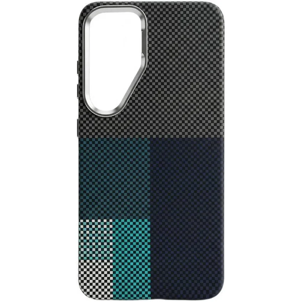 CROWNYX Carbon Fiber Case for Samsung Galaxy S25 Ultra, MagSafe Compatible, Ultra Slim Drop Resistant Cover, Anti-Slip, Anti-Scratch, Anti-Yellow, Blue | SAMS25UL-MGSF-FBONE-BLU - Image 2