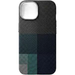 CROWNYX Carbon Fiber Case for iPhone 15, MagSafe Compatible, Ultra Slim Drop Resistant Cover, Anti-Slip, Anti-Scratch, Blue | IP15-MGSF-FBONE-BLU