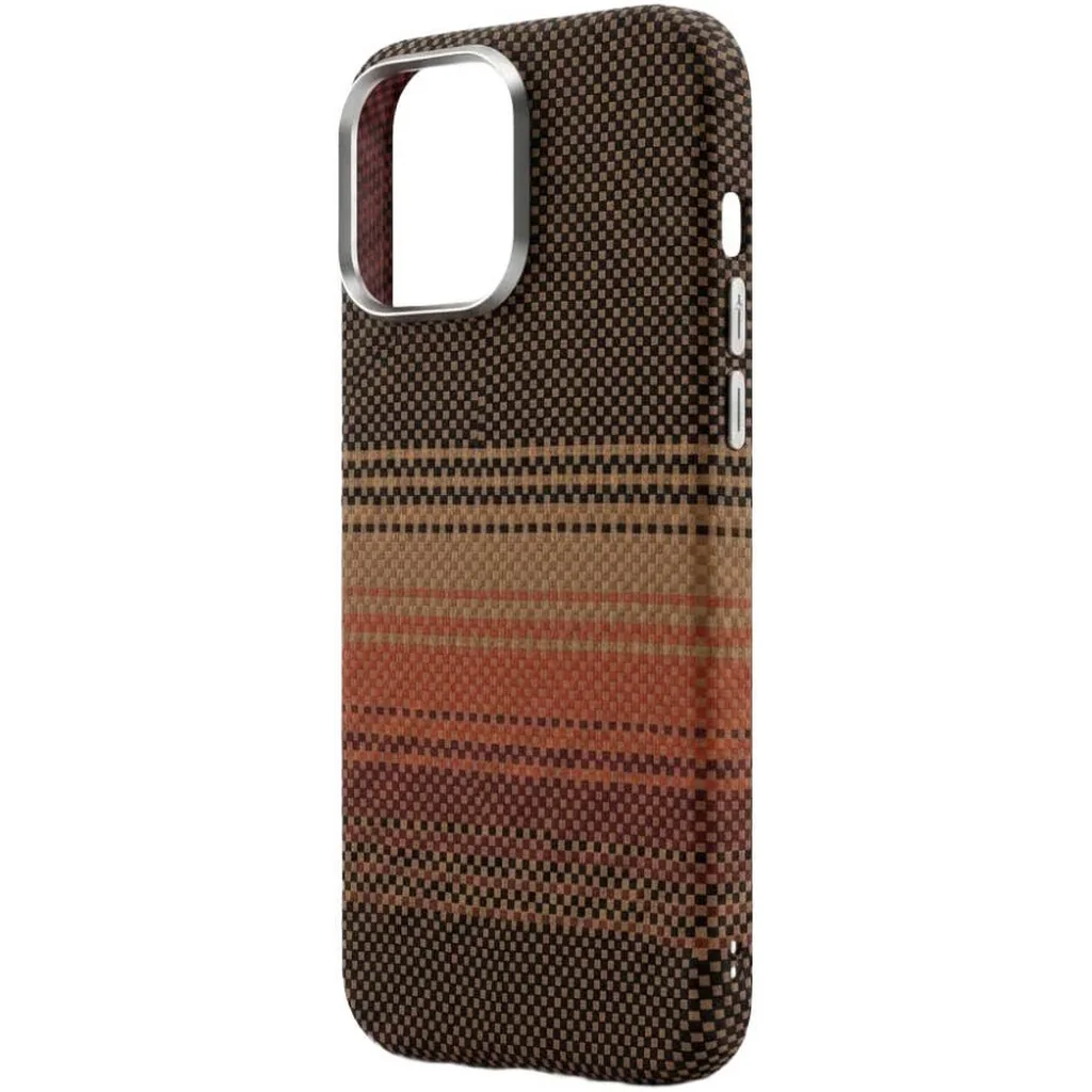 CROWNYX Carbon Fiber Case for iPhone 15, MagSafe Compatible, Ultra Slim Drop Resistant Cover, Anti-Slip, Anti-Scratch, Brown | IP15-MGSF-FBONE-BRN - Image 2