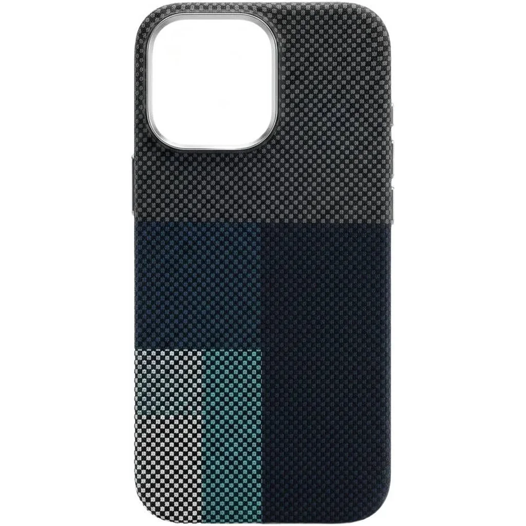 CROWNYX Carbon Fiber Case for iPhone 16 Pro Max, MagSafe Compatible, Ultra Slim Drop Resistant Cover, Anti-Slip, Anti-Scratch, Blue | IP16PM-MGSF-FBONE-BLU