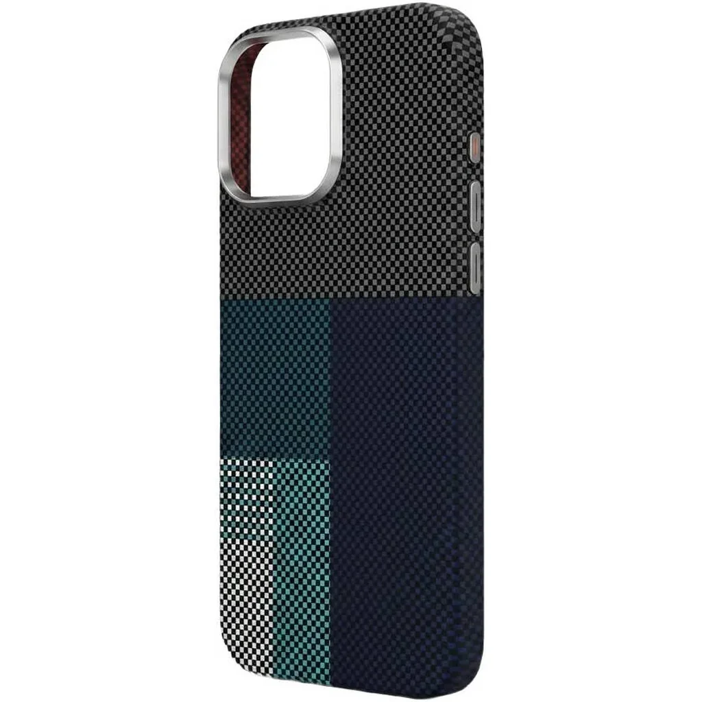 CROWNYX Carbon Fiber Case for iPhone 16 Pro Max, MagSafe Compatible, Ultra Slim Drop Resistant Cover, Anti-Slip, Anti-Scratch, Blue | IP16PM-MGSF-FBONE-BLU - Image 2